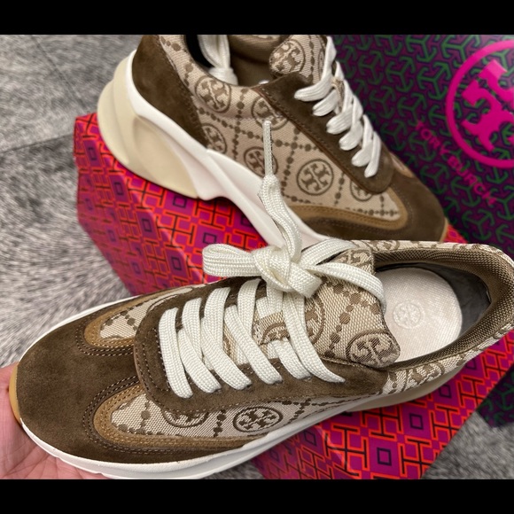 Tory Burch T Monogram Good Luck Trainer Hazel - Picture 7 of 12